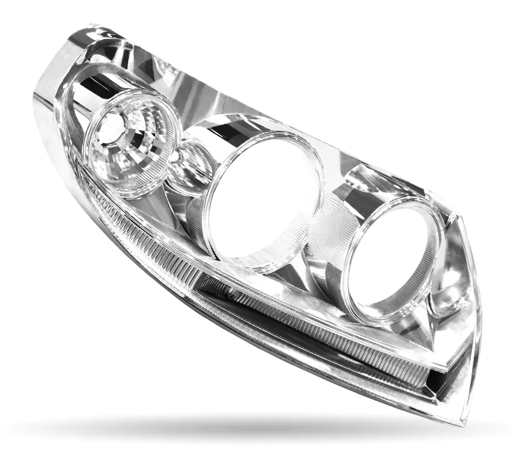 Vacuum metallization process for lamp bezels